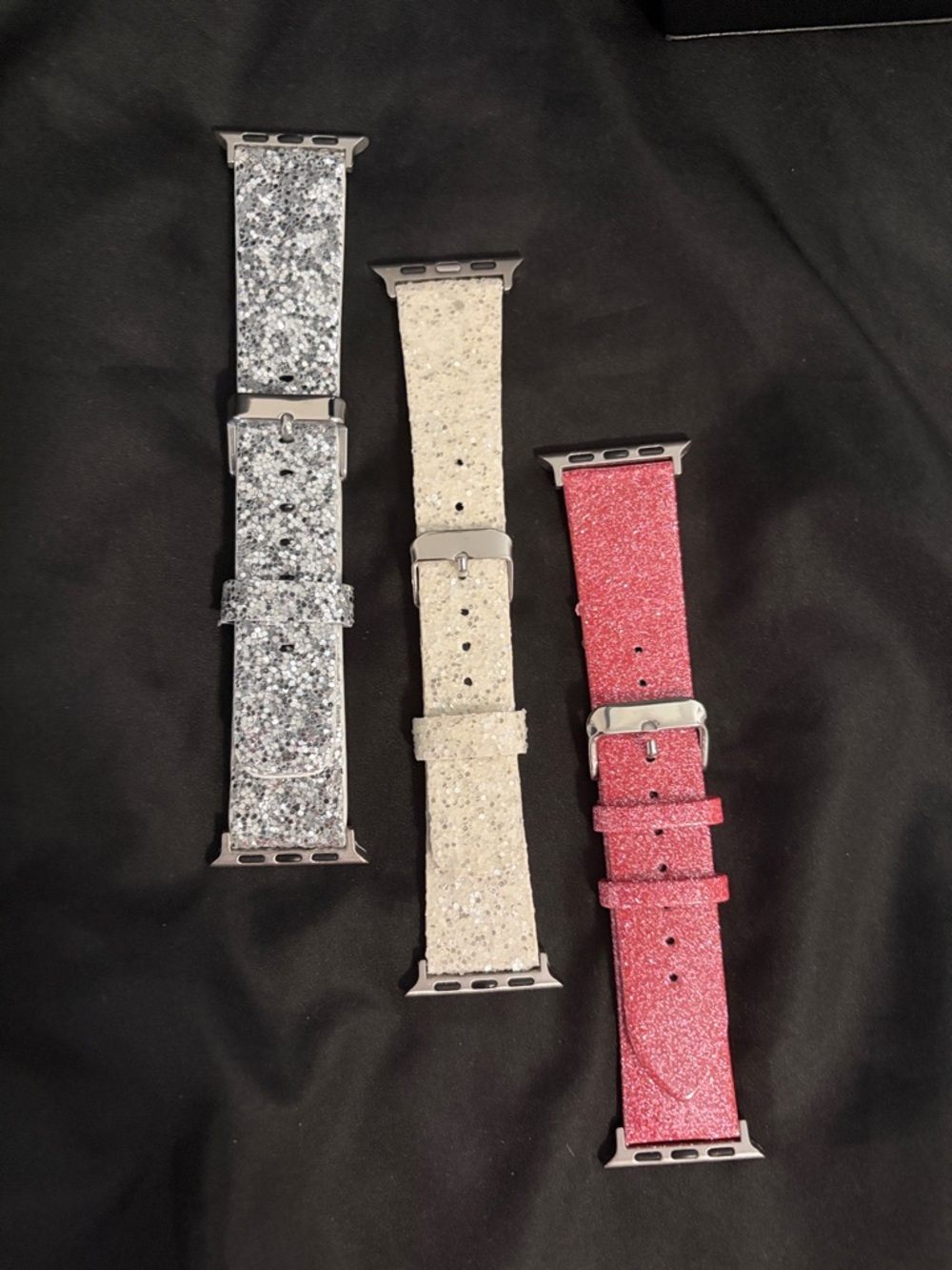 Glitter Apple Watch Bands - Silver, Champagne, Pink